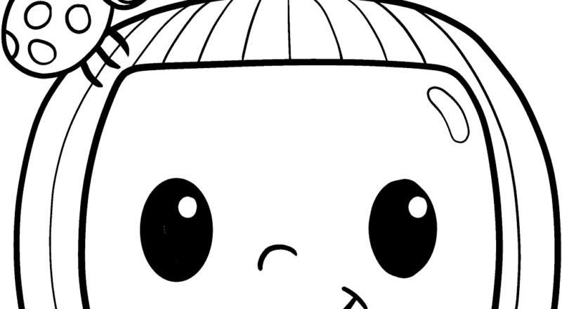 Cocomelon Logo Easy Coloring Page Easy Drawing Guides