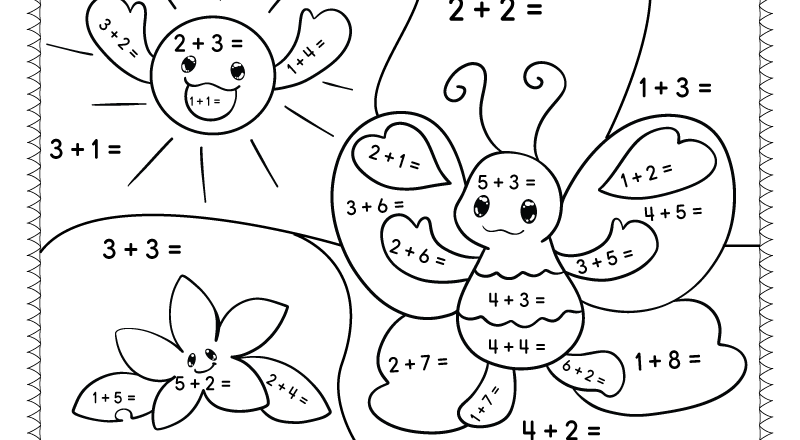 Color By Addition Worksheet Free Printable Digital PDF