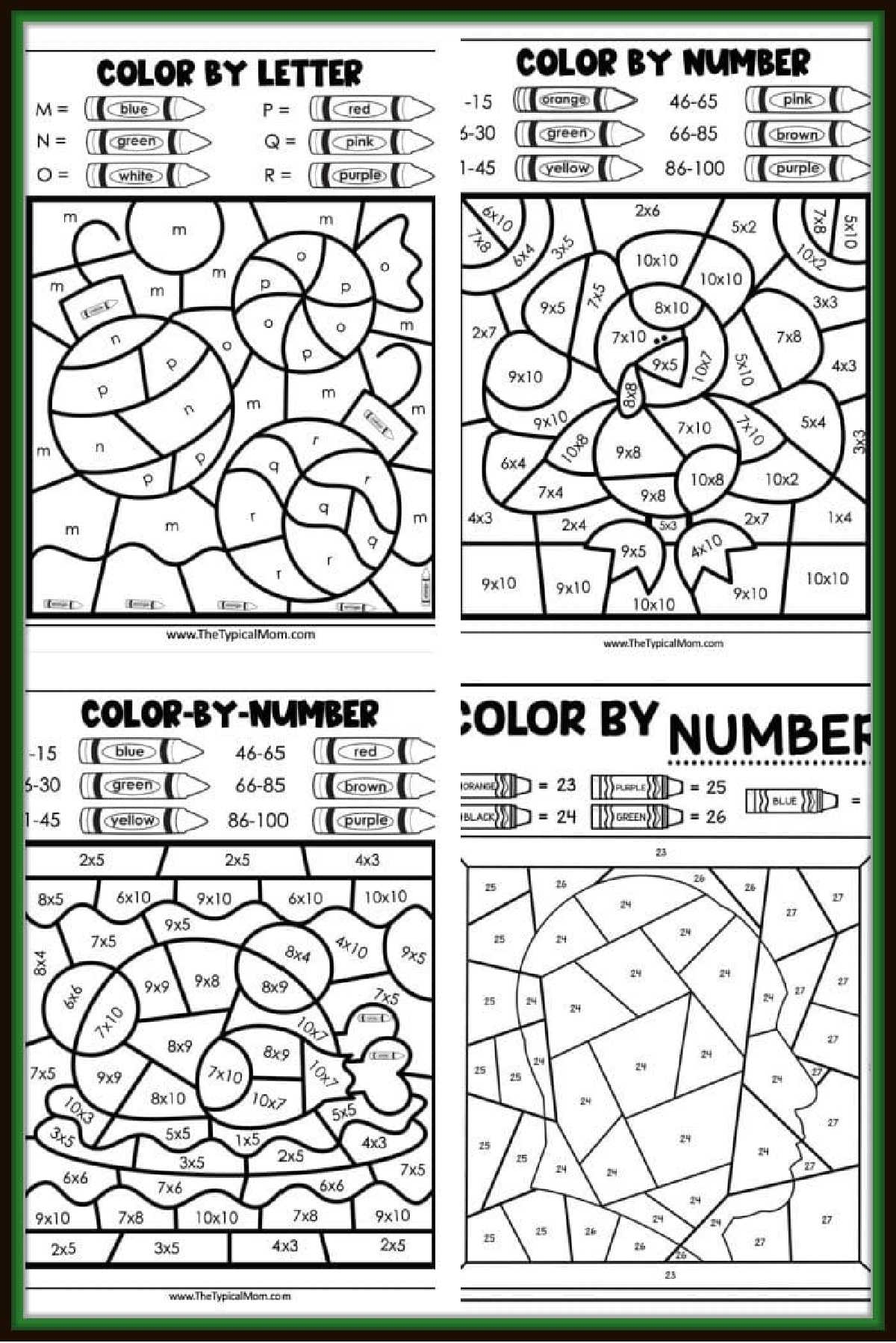 free printable color by numbers free printable color by numbers