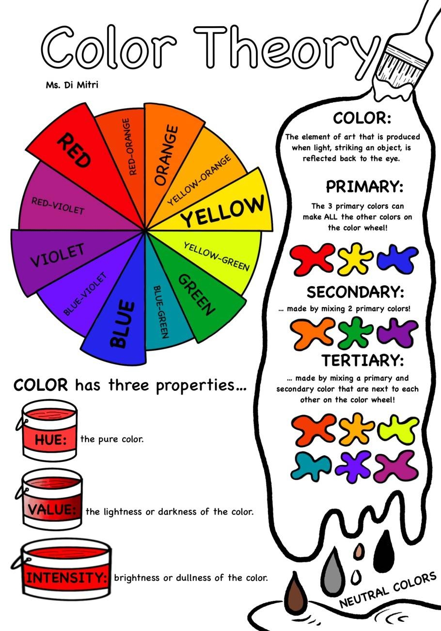 color theory worksheet