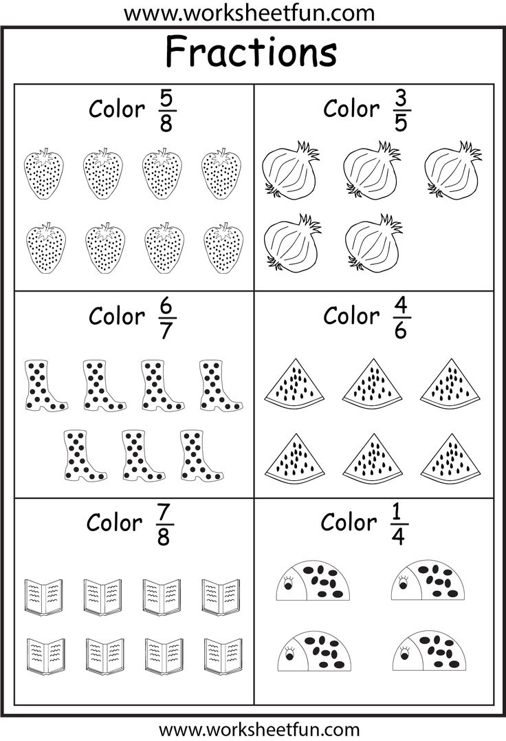 Coloring Fractions 5 Worksheets FREE Printable Worksheets