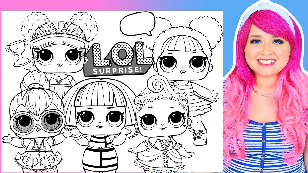 Coloring L O L Surprise Coloring Pages Queen Bee Neon QT Royal High Ney Court Champ Shapes YouTube