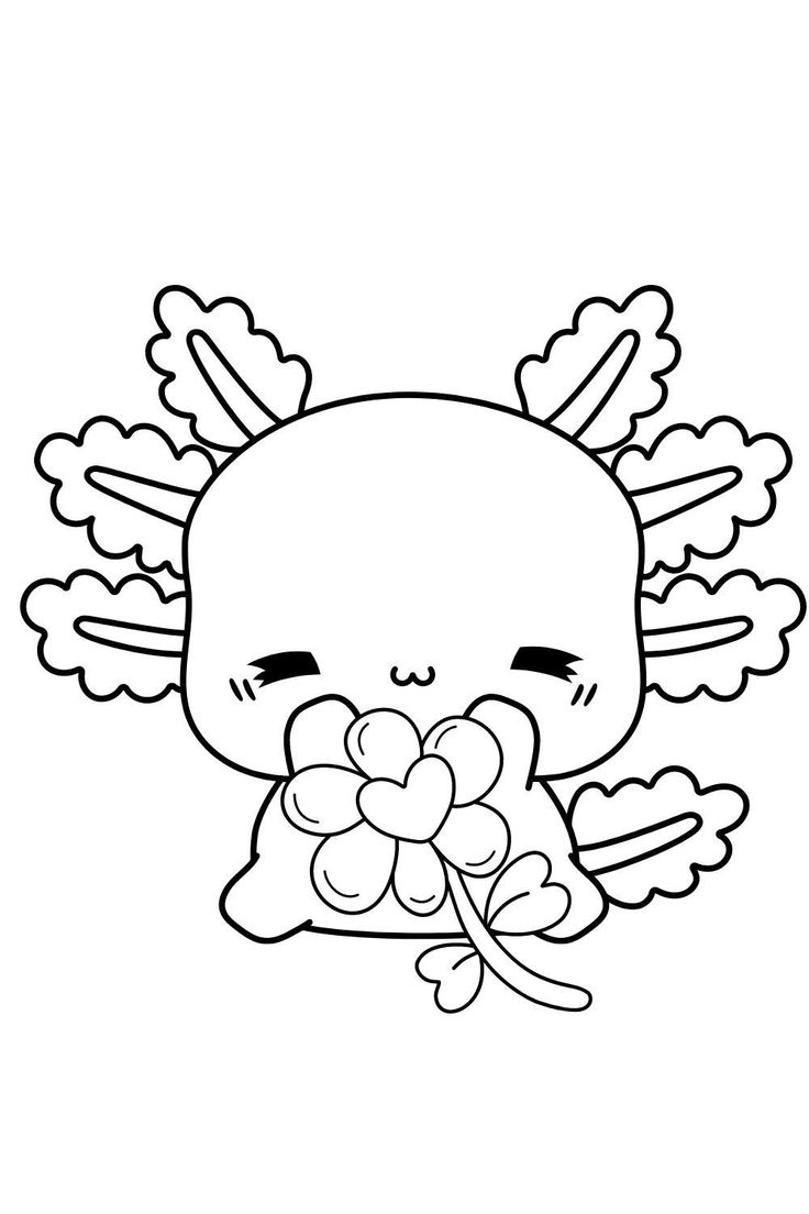 Coloring Page Axolotl Coloring Page Axolotl
