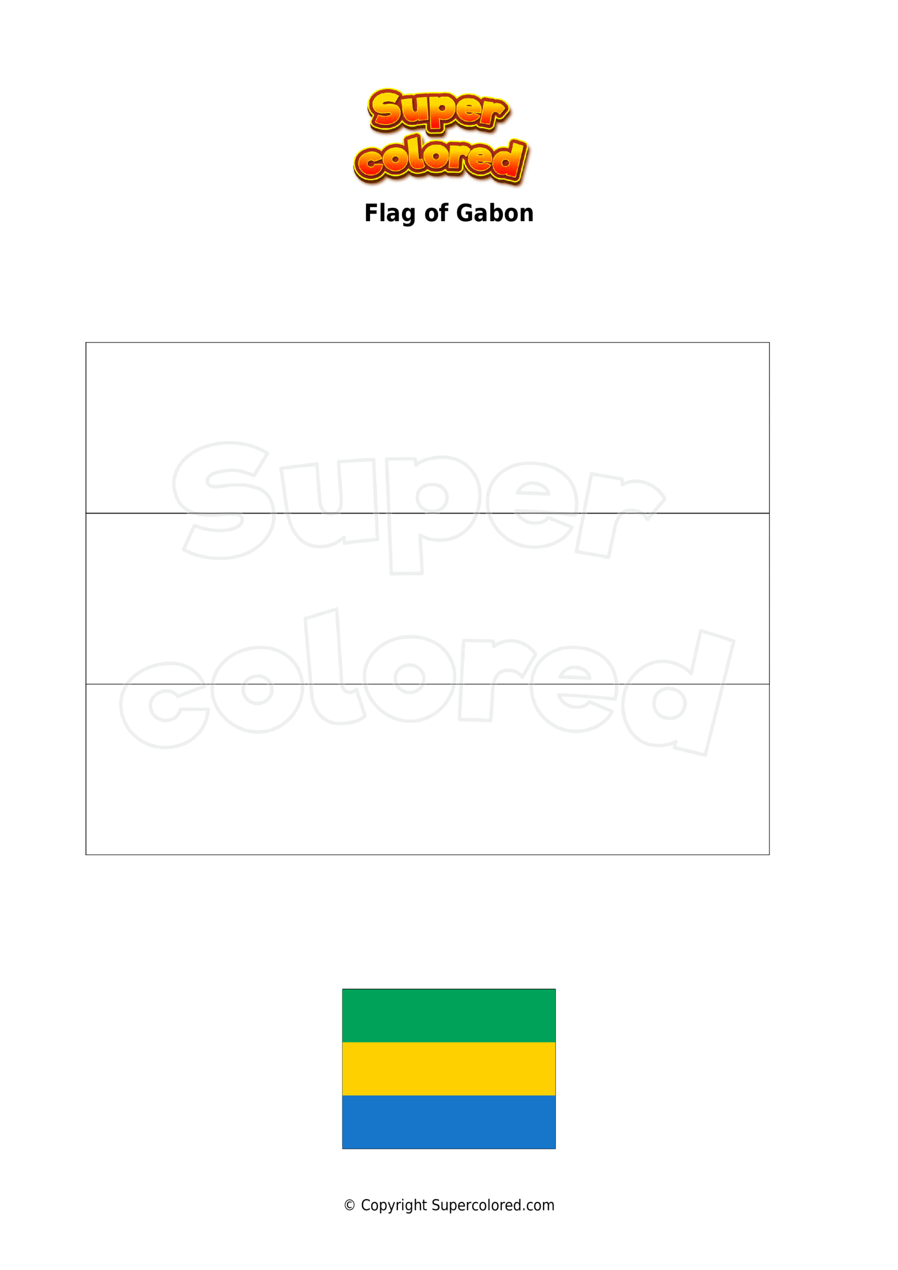 Coloring Page Flag Of Haiti