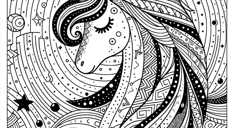 Coloring Page Of Wild Star From Unicorn Academy Show PageCrayon
