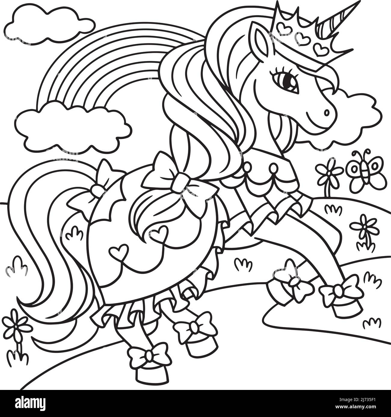 coloring page unicorn