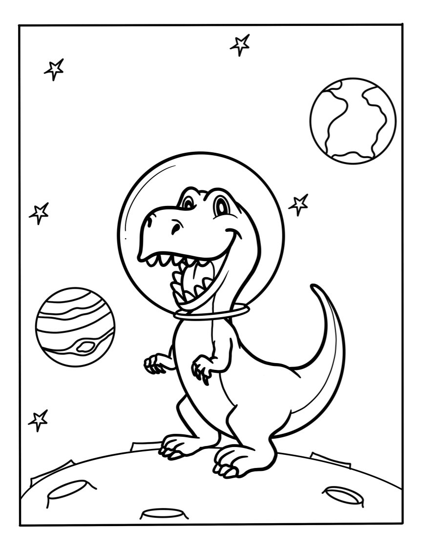 space coloring pages