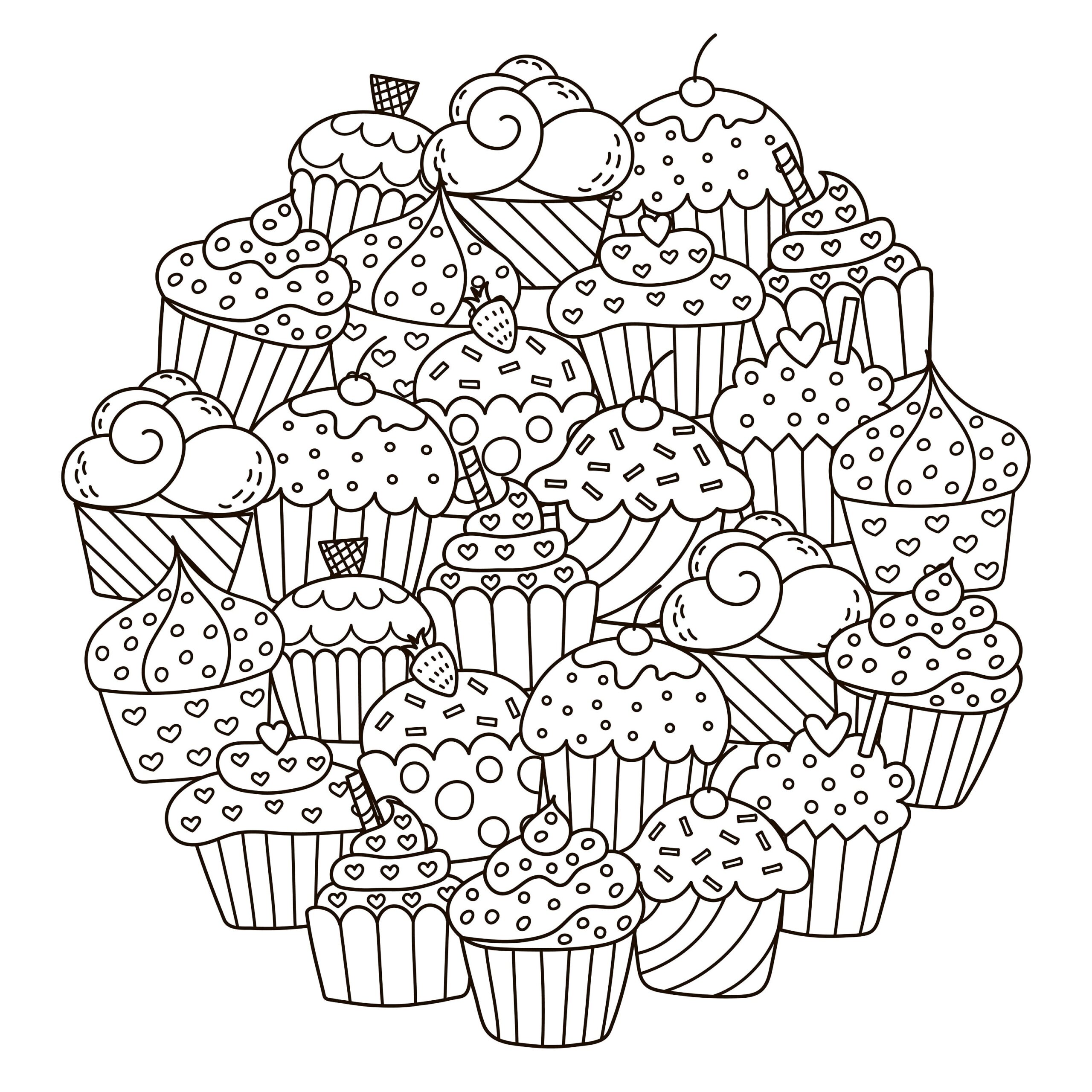 cupcakes coloring pages