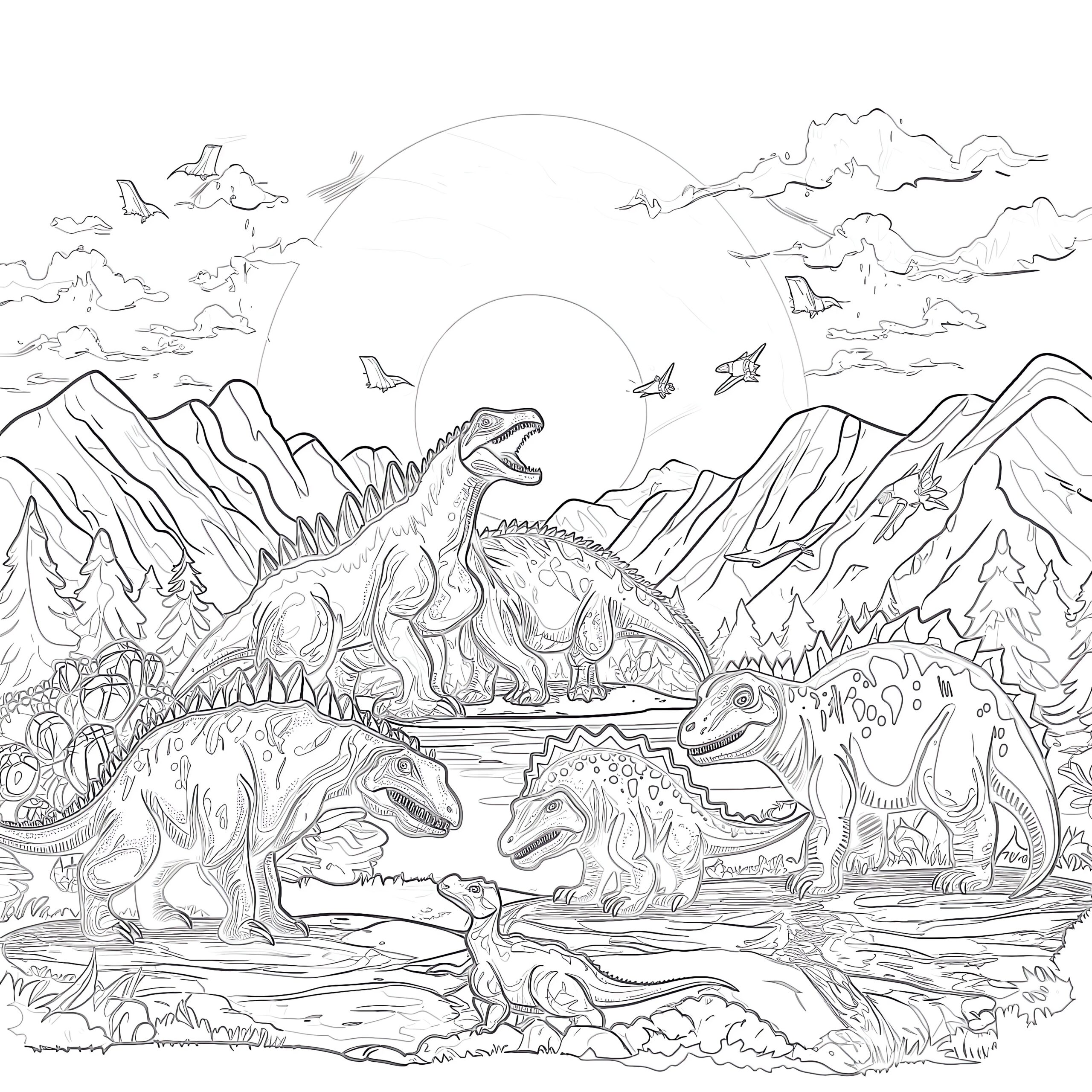 Coloring Pages Dinosaurs Printable Coloring Pages Mimi Panda