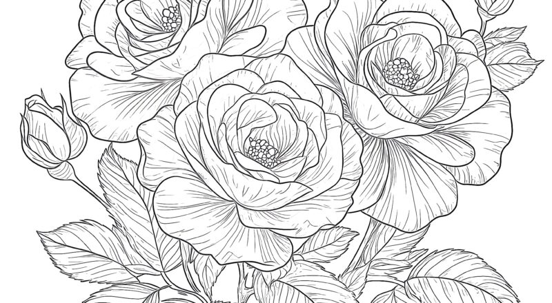 Coloring Pages Roses Flowers Coloring Pages Mimi Panda