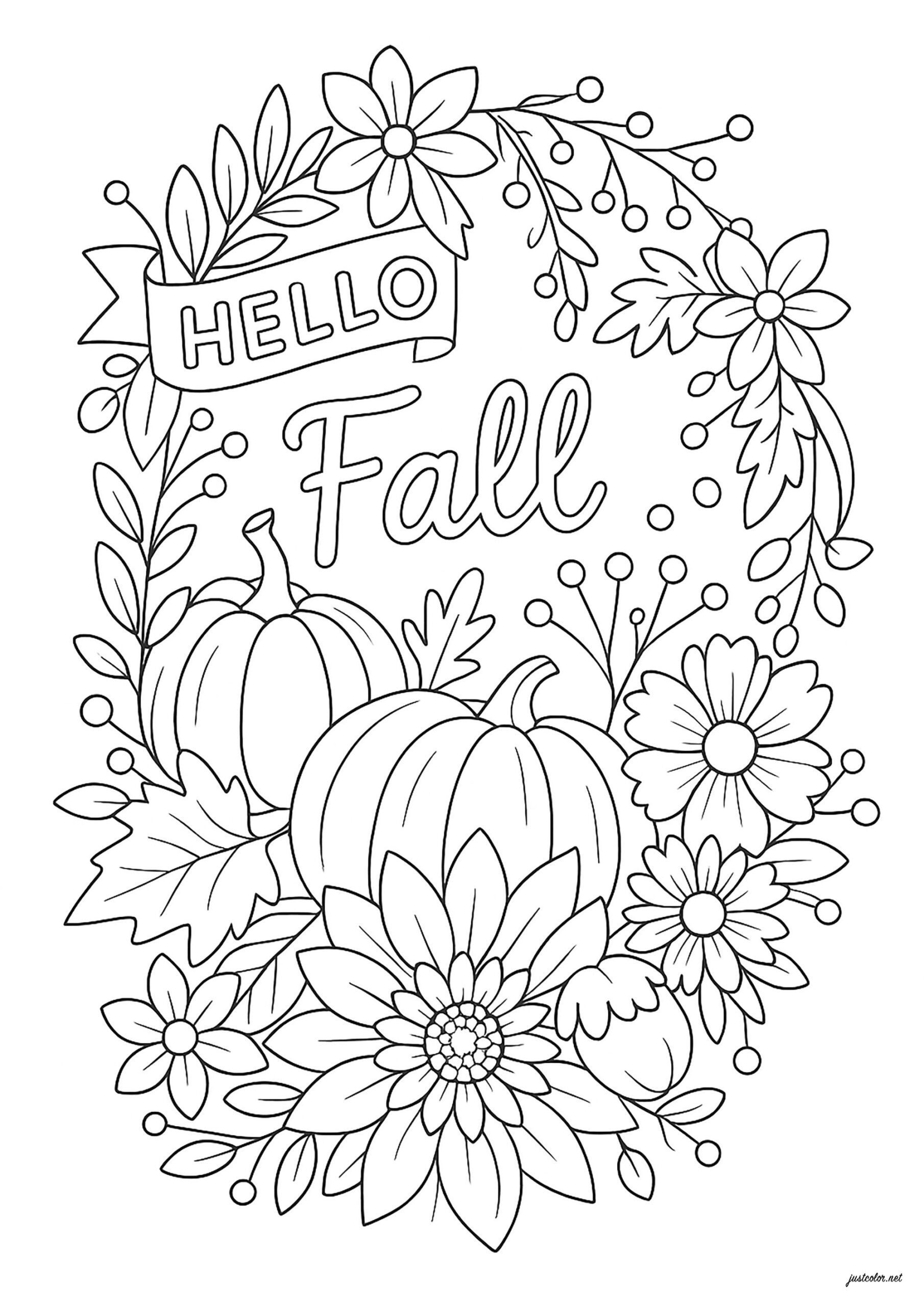 Coloring To Celebrate The Arrival Of Autumn Autumn Coloring Pages
