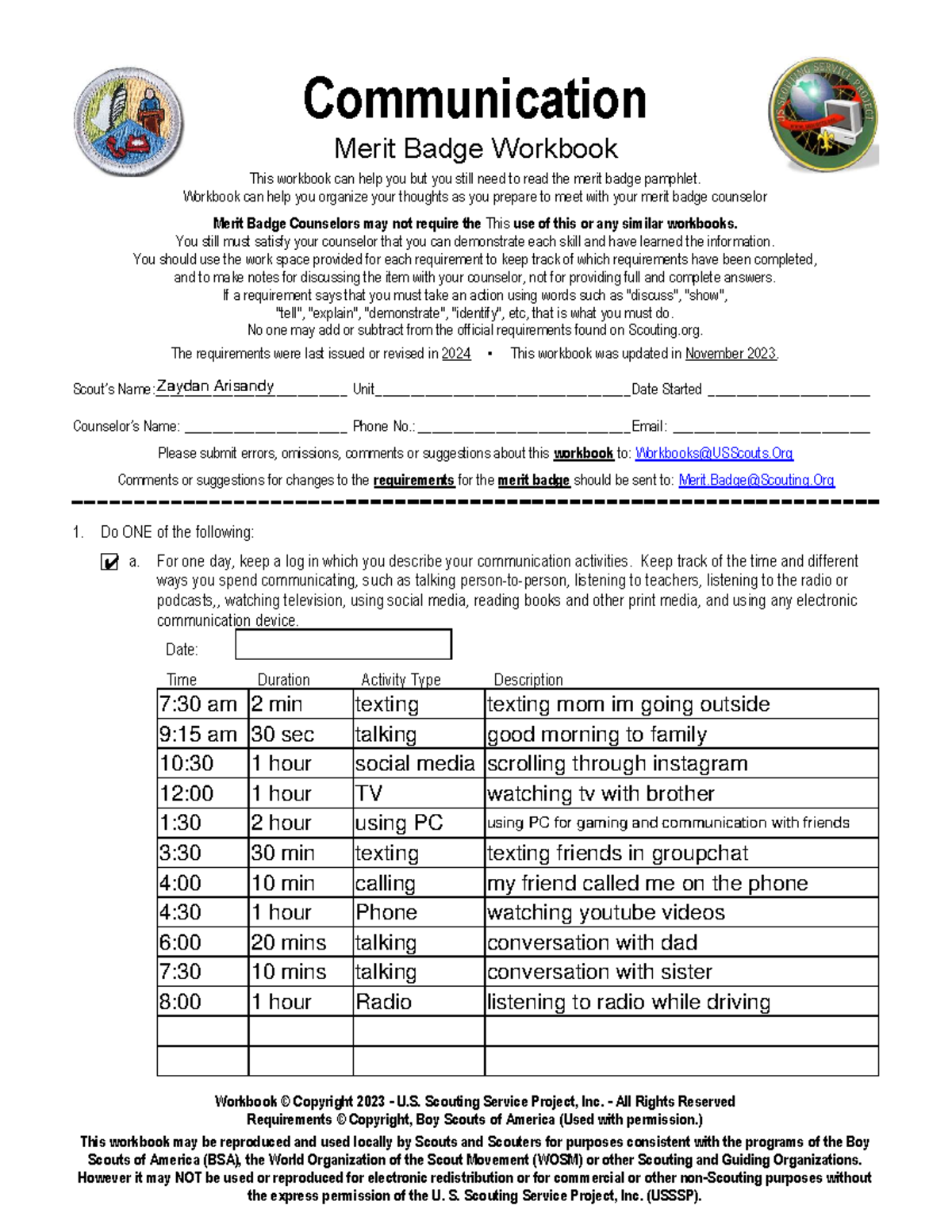 Communication Merit Badge Workbook Guide For Scouts 2023 Update Studocu Communication Merit Badge Workbook Guide For Scouts 2023 Update Studocu
