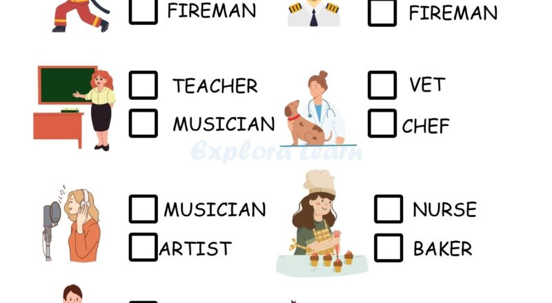 Community Helpers Printables Worksheets For Preschool And Kindergarten 2 To 6 Years Kids