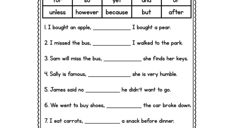 Compound Sentences Grammar Worksheet Top Teacher