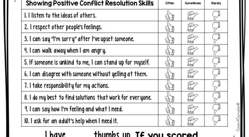 Conflict Resolution Worksheets Made By Teachers