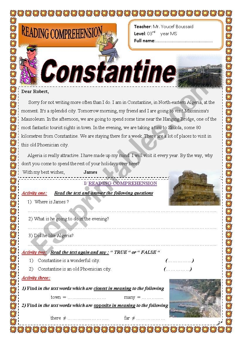 constantine the great worksheet