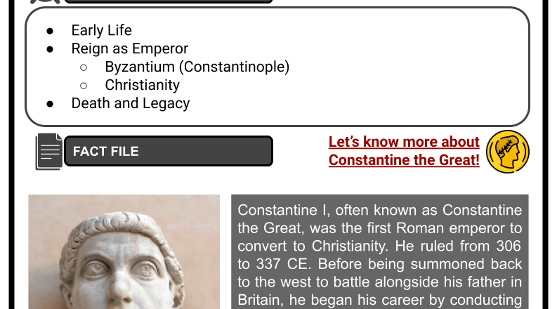 Constantine The Great Emperor Legacy Facts History Worksheets