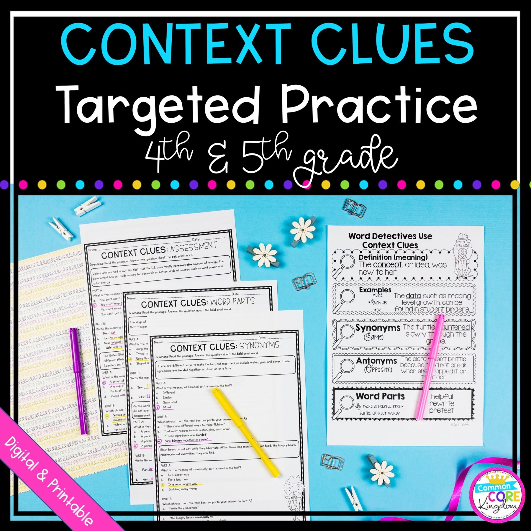Context Clues Targeted Practice 4th 5th Grade MagiCore Context Clues Targeted Practice 4th 5th Grade MagiCore