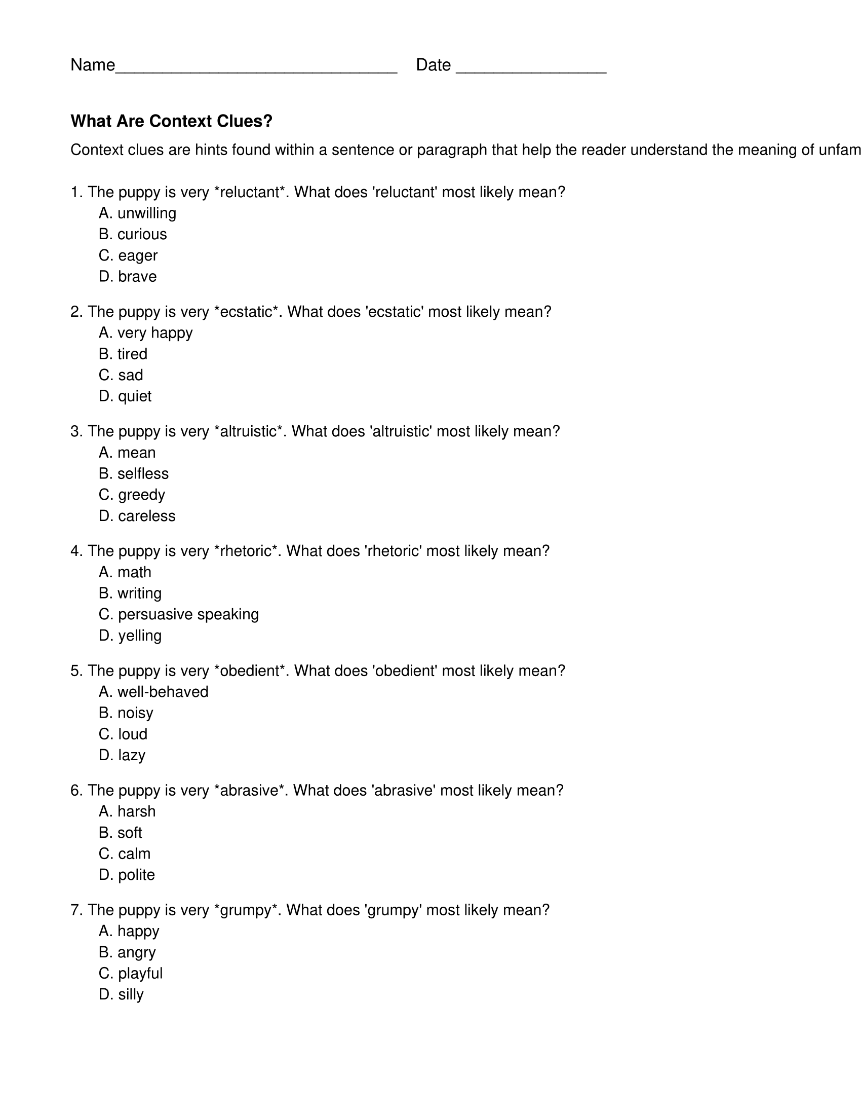 context clues worksheets 5th grade context clues worksheets 5th grade