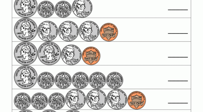 Counting Money Worksheets Up To 1