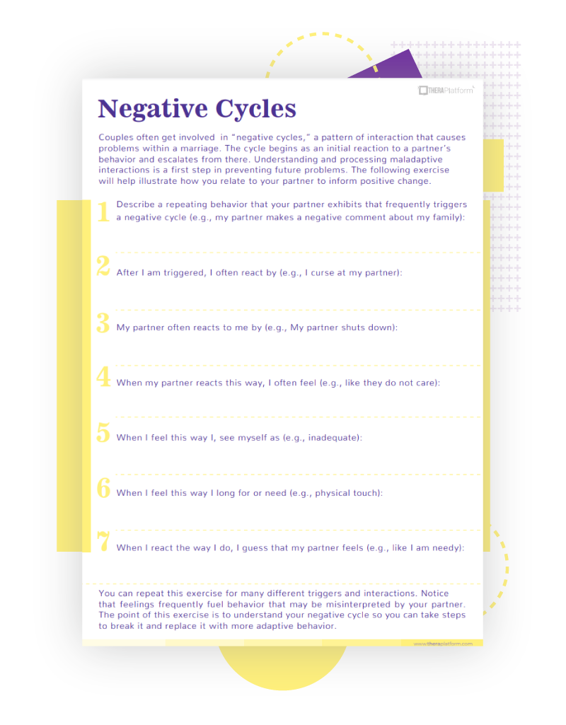 Couples Therapy Worksheets TheraPlatform Resources