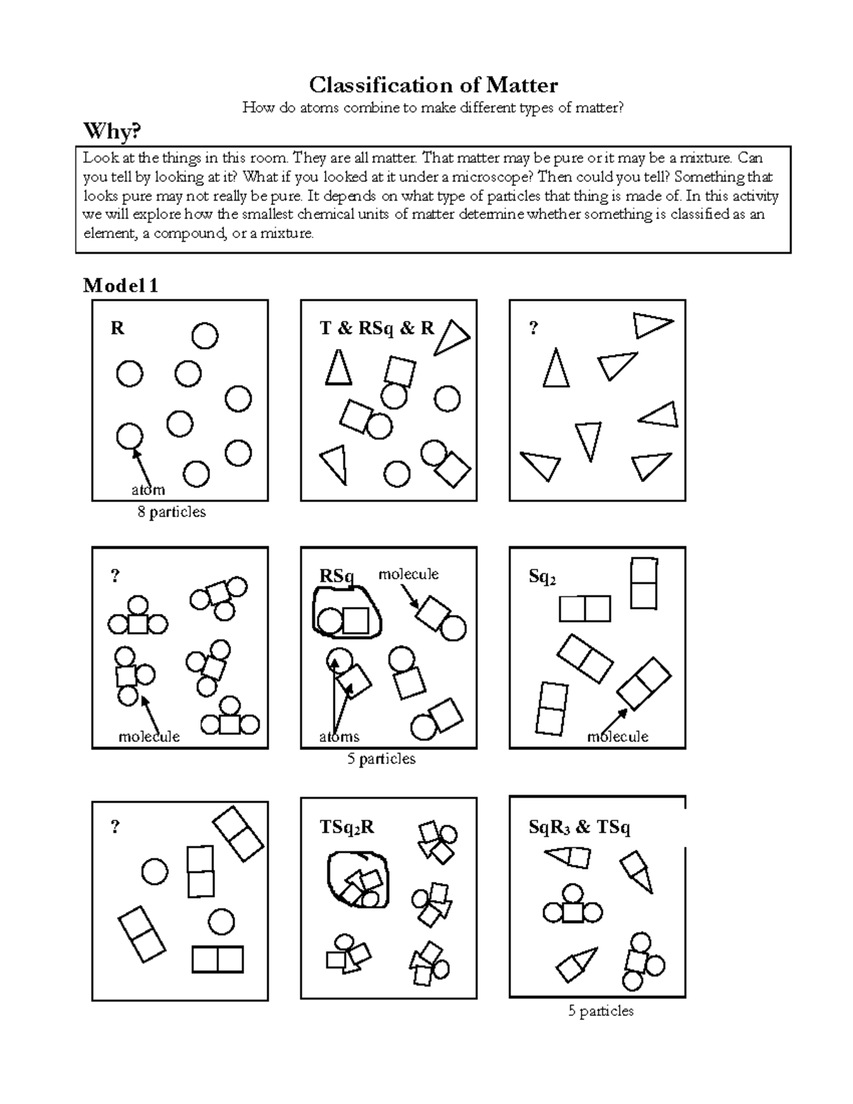 classifying matter worksheet classifying matter worksheet