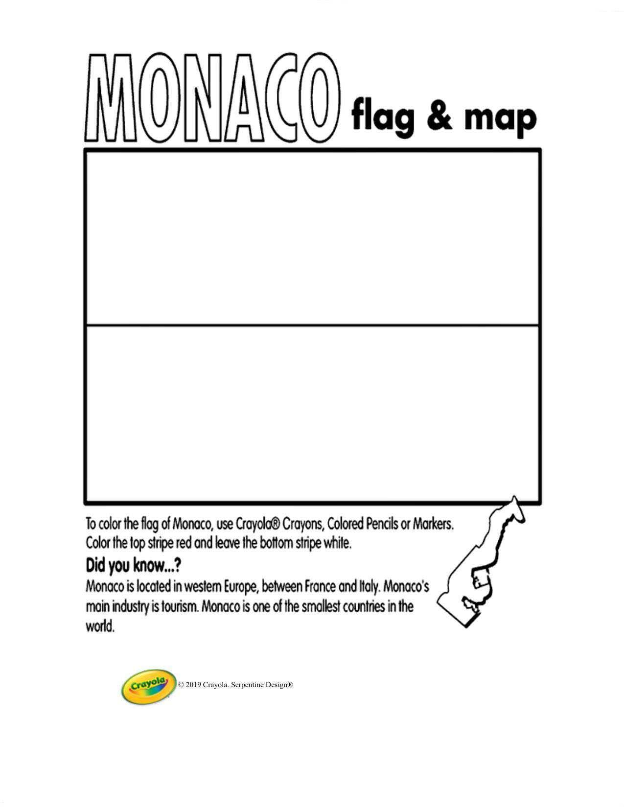 Crayola Canada Monaco Colouring Page Crayola Canada Monaco Colouring Page
