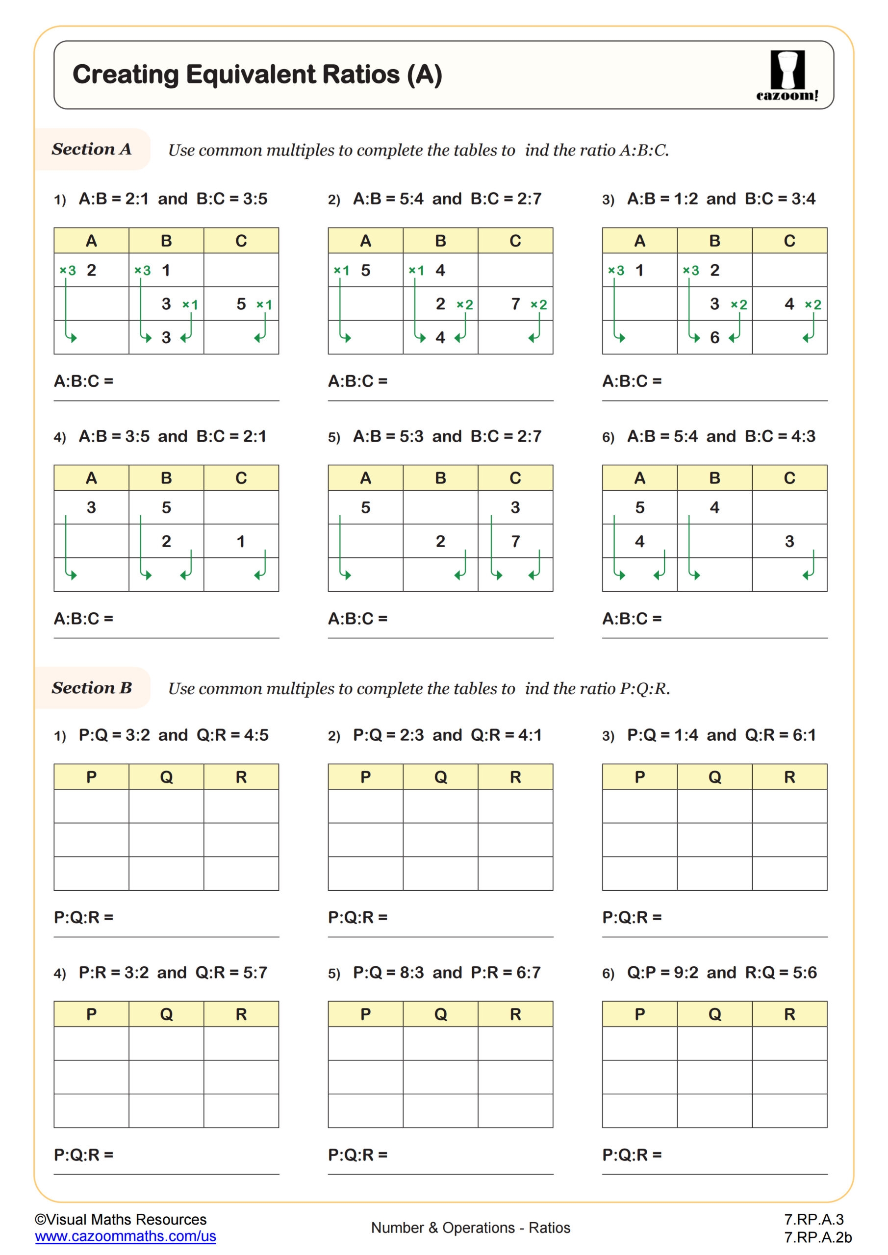 Creating Equivalent Ratios A Worksheet Fun And Engaging 7th Grade PDF Worksheets Cazoom Math Creating Equivalent Ratios A Worksheet Fun And Engaging 7th Grade PDF Worksheets Cazoom Math