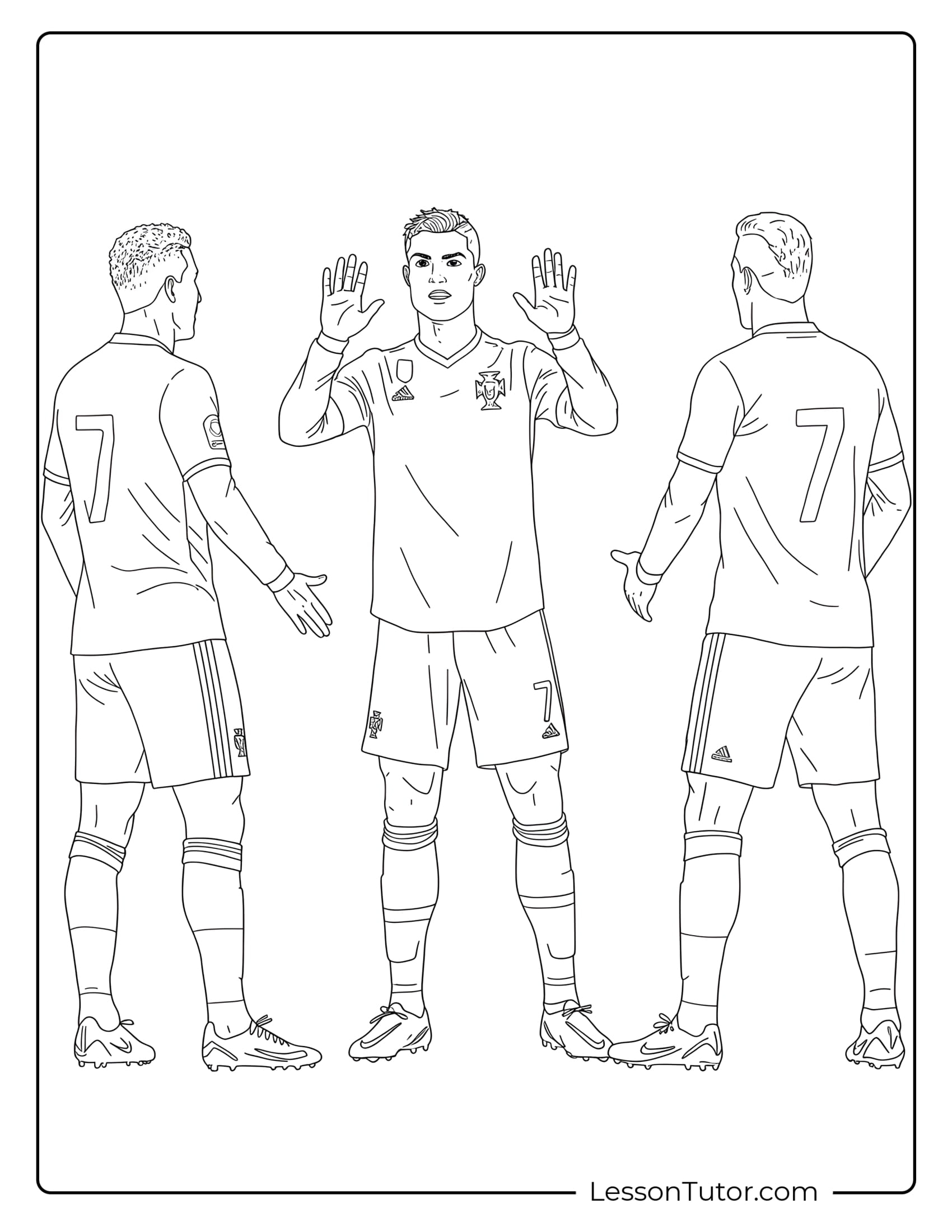 ronaldo coloring page ronaldo coloring page