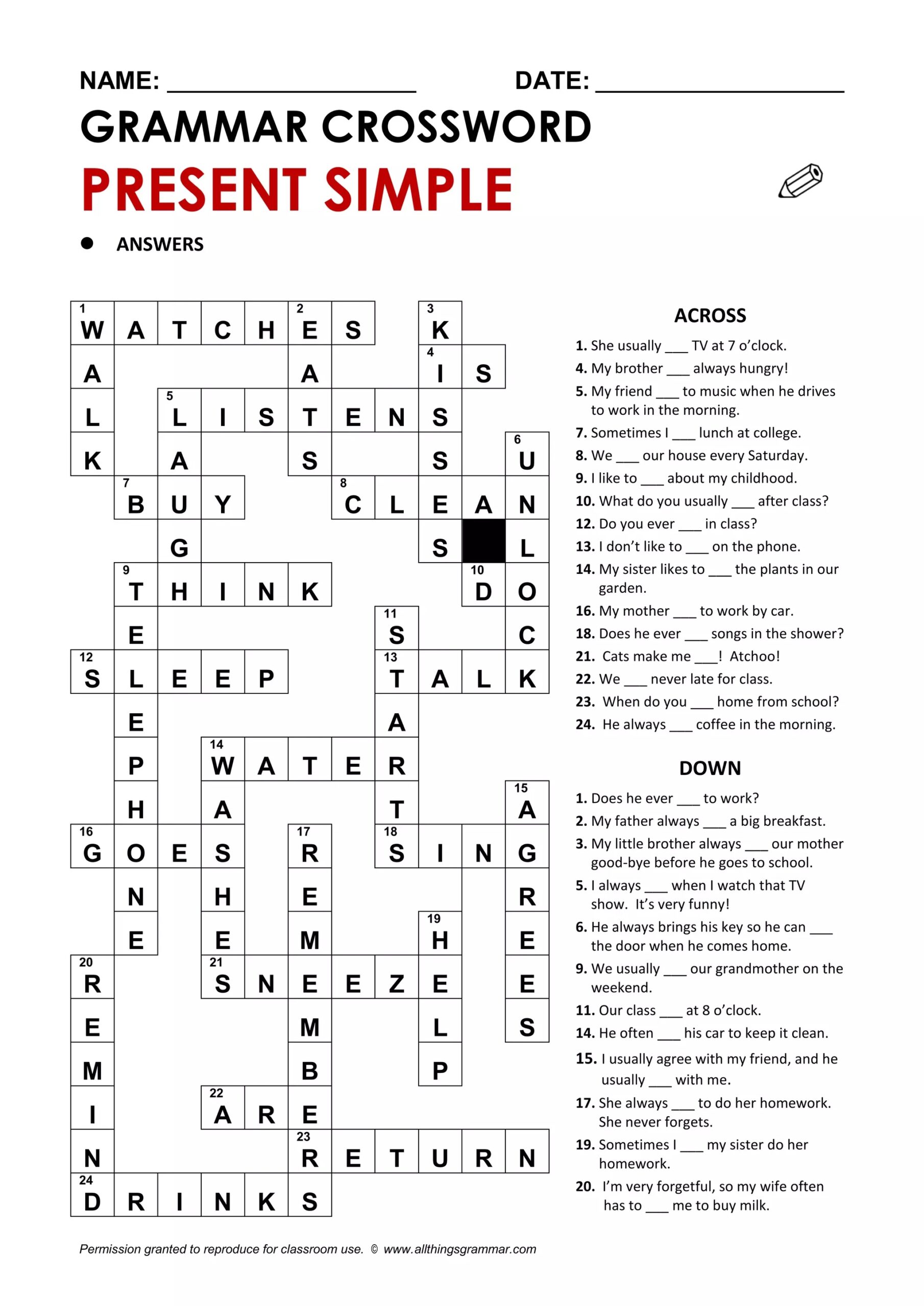 analyze grammatically crossword clue