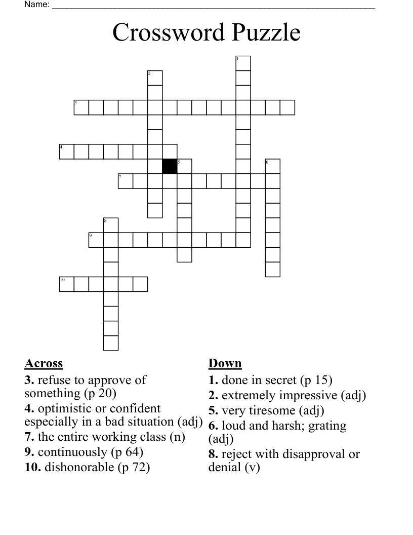 Crossword Puzzle WordMint