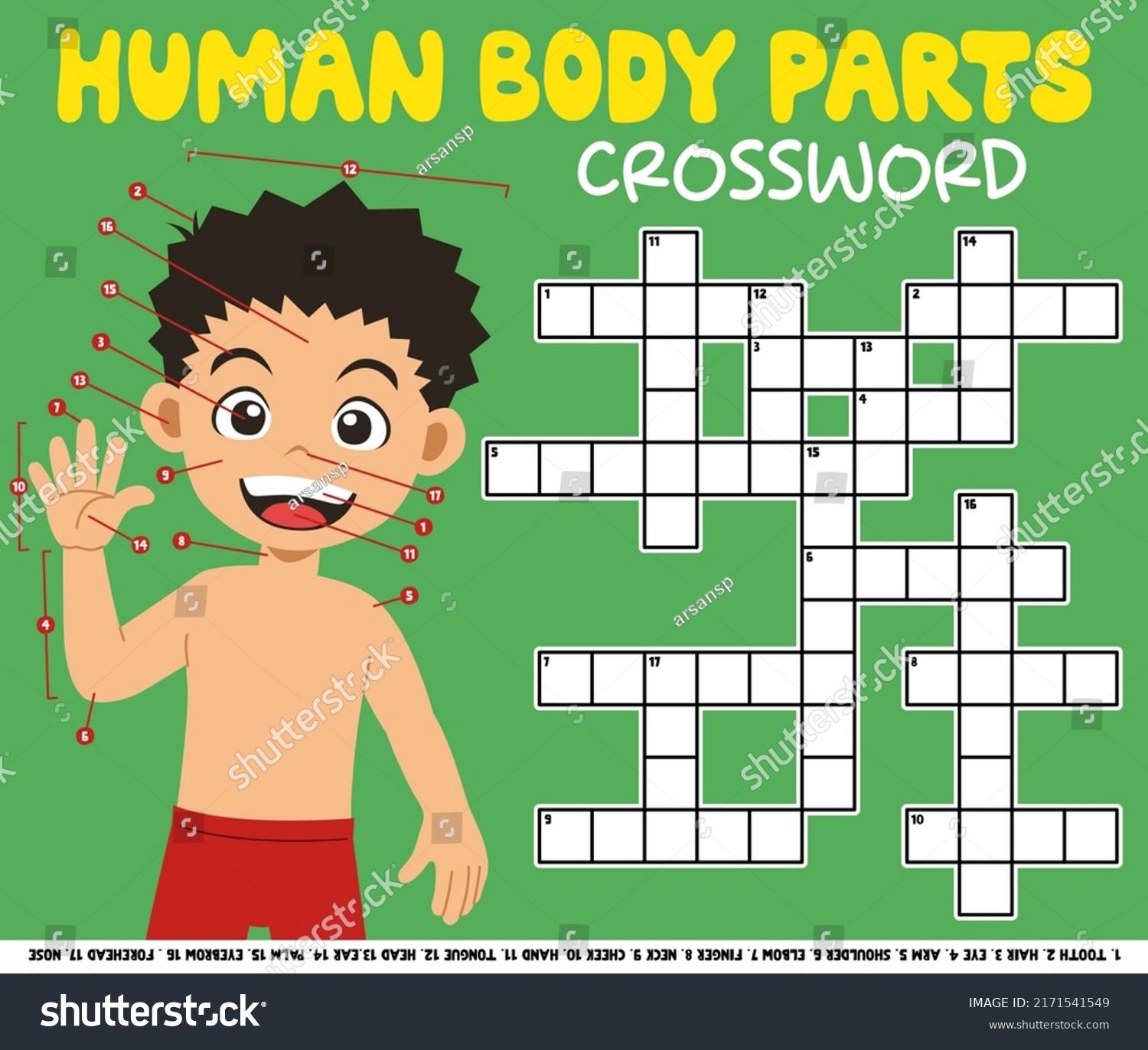 Crossword Puzzles Hair Pieces Crossword Clue Education Game Crossword Puzzle Learning English Stock Vector