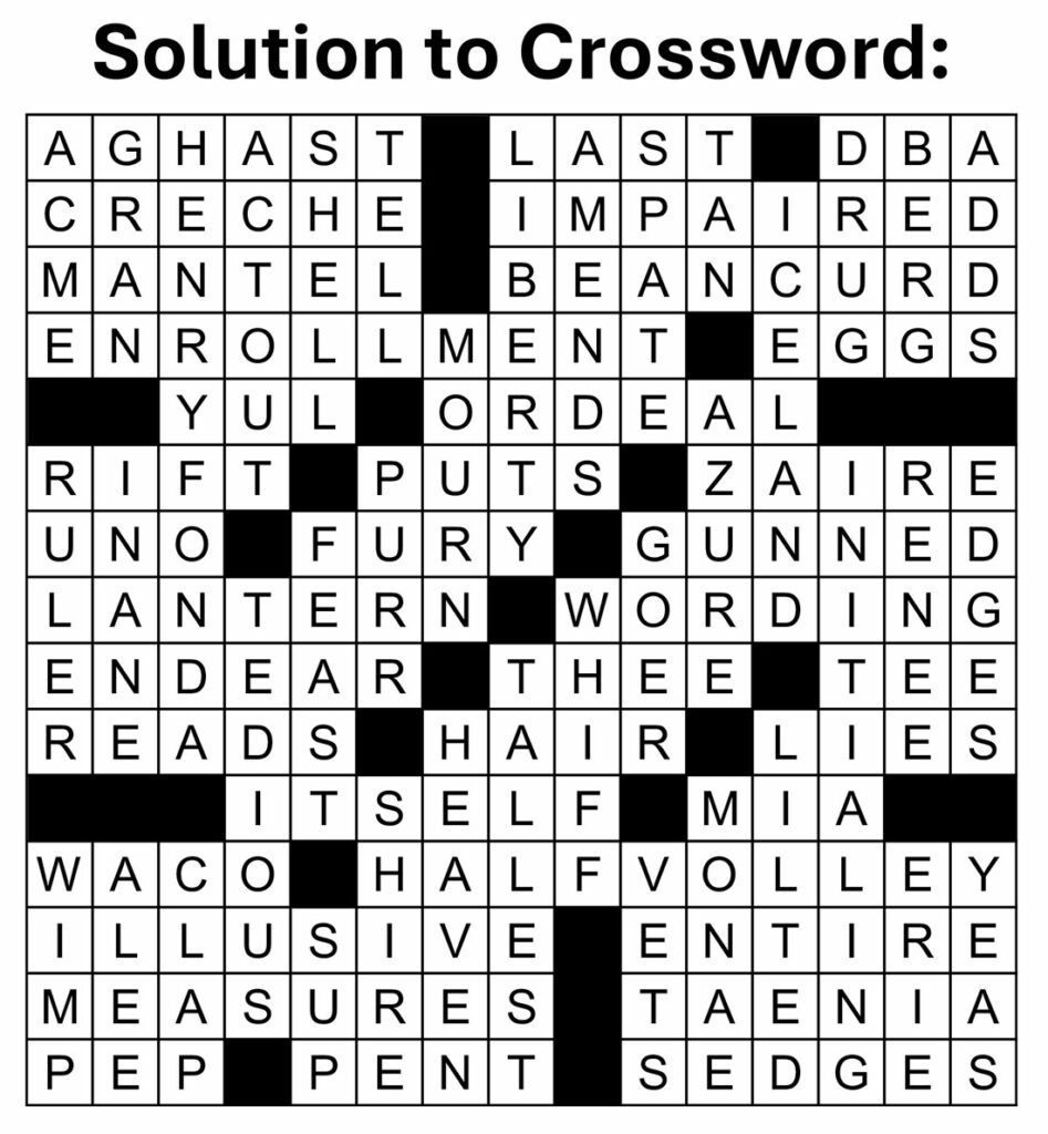 Crossword Solution 10 30 24 Flagpole