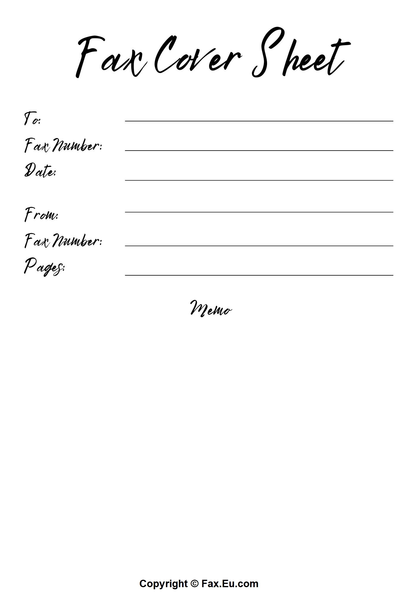 free printable fax cover sheet