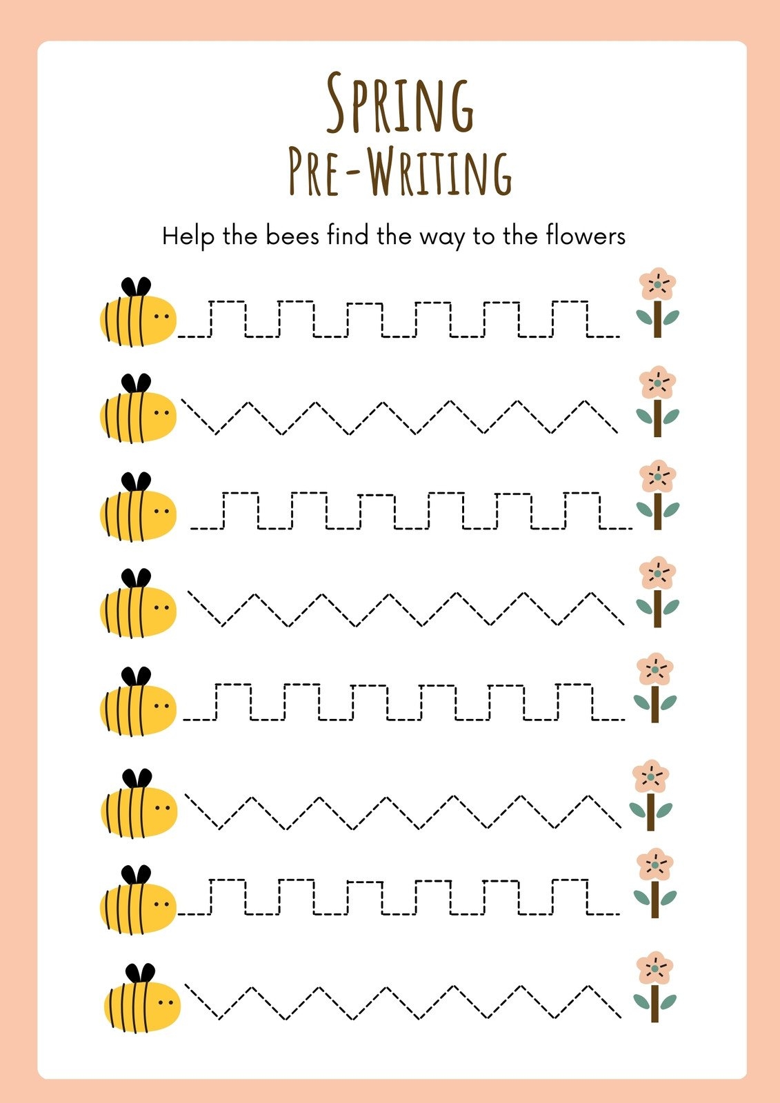 Custom Printable Spring Worksheet Templates Canva Custom Printable Spring Worksheet Templates Canva