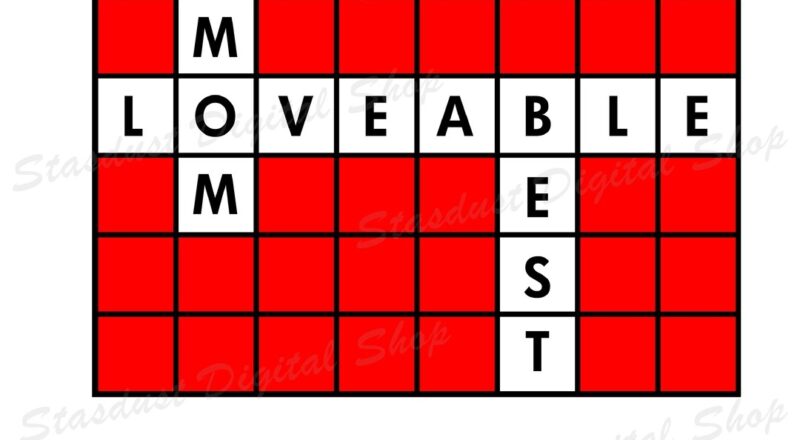 Customizable Crossword 5x8 SVG Etsy
