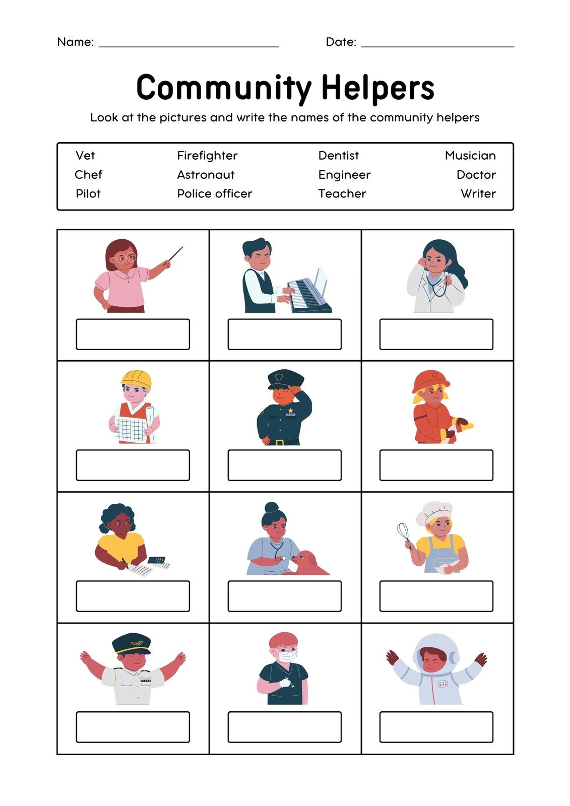 community helpers worksheets community helpers worksheets