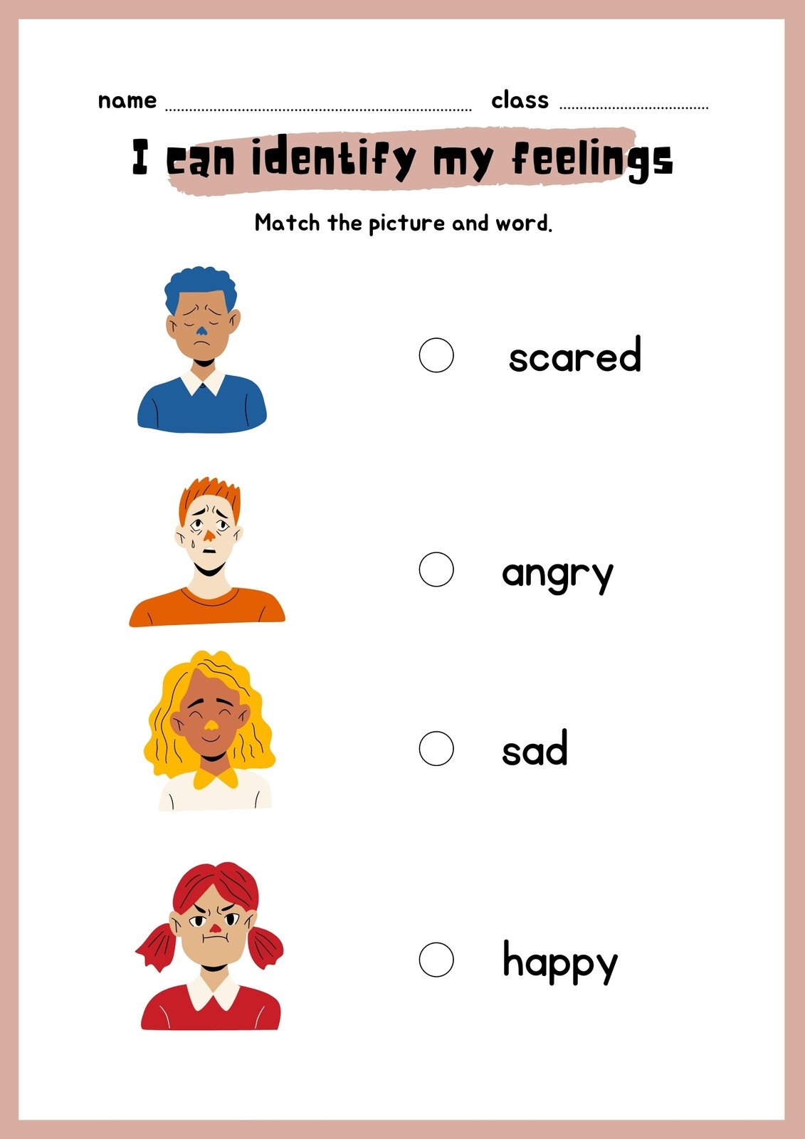Customize 38 Emotions Worksheet Templates Online Canva
