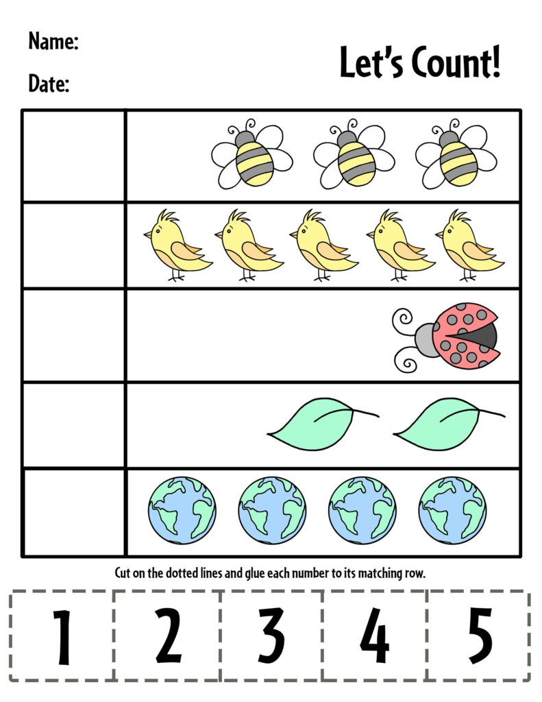 Cut And Paste Numbers 1 5 Worksheets For Preschool The Hollydog Blog Cut And Paste Numbers 1 5 Worksheets For Preschool The Hollydog Blog