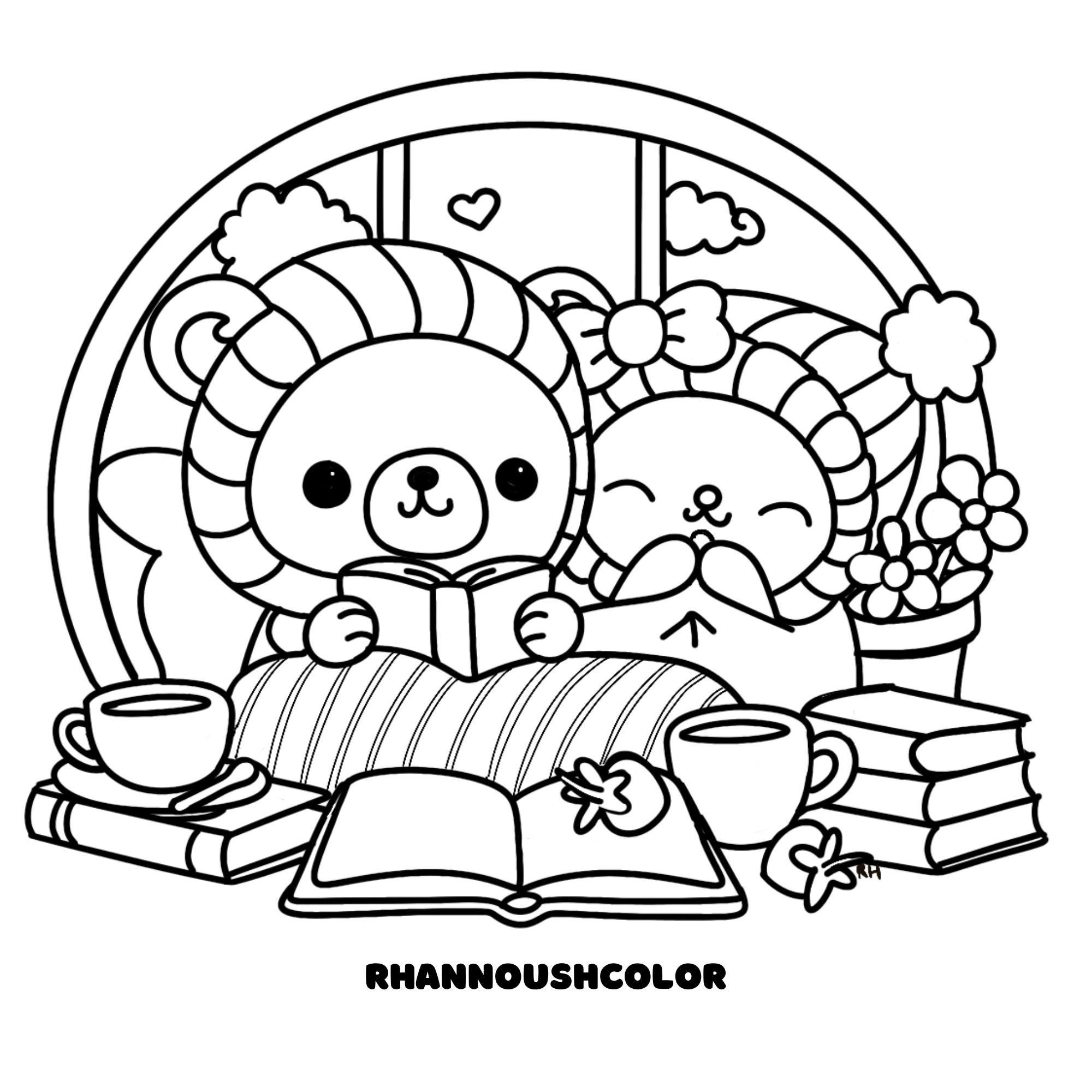 Cute And Cozy Friends Coloring Pages Printable Instant Download Animal Kawaii Themed Etsy Cute And Cozy Friends Coloring Pages Printable Instant Download Animal Kawaii Themed Etsy