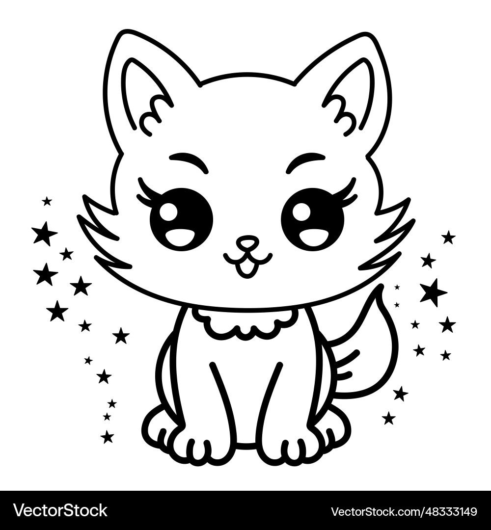 coloring page cat