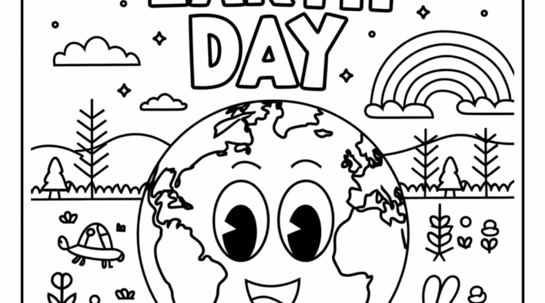 Cute Earth Day Coloring Pages 15 Free Printable PDF Pages Easy Coloring Pages For Kids
