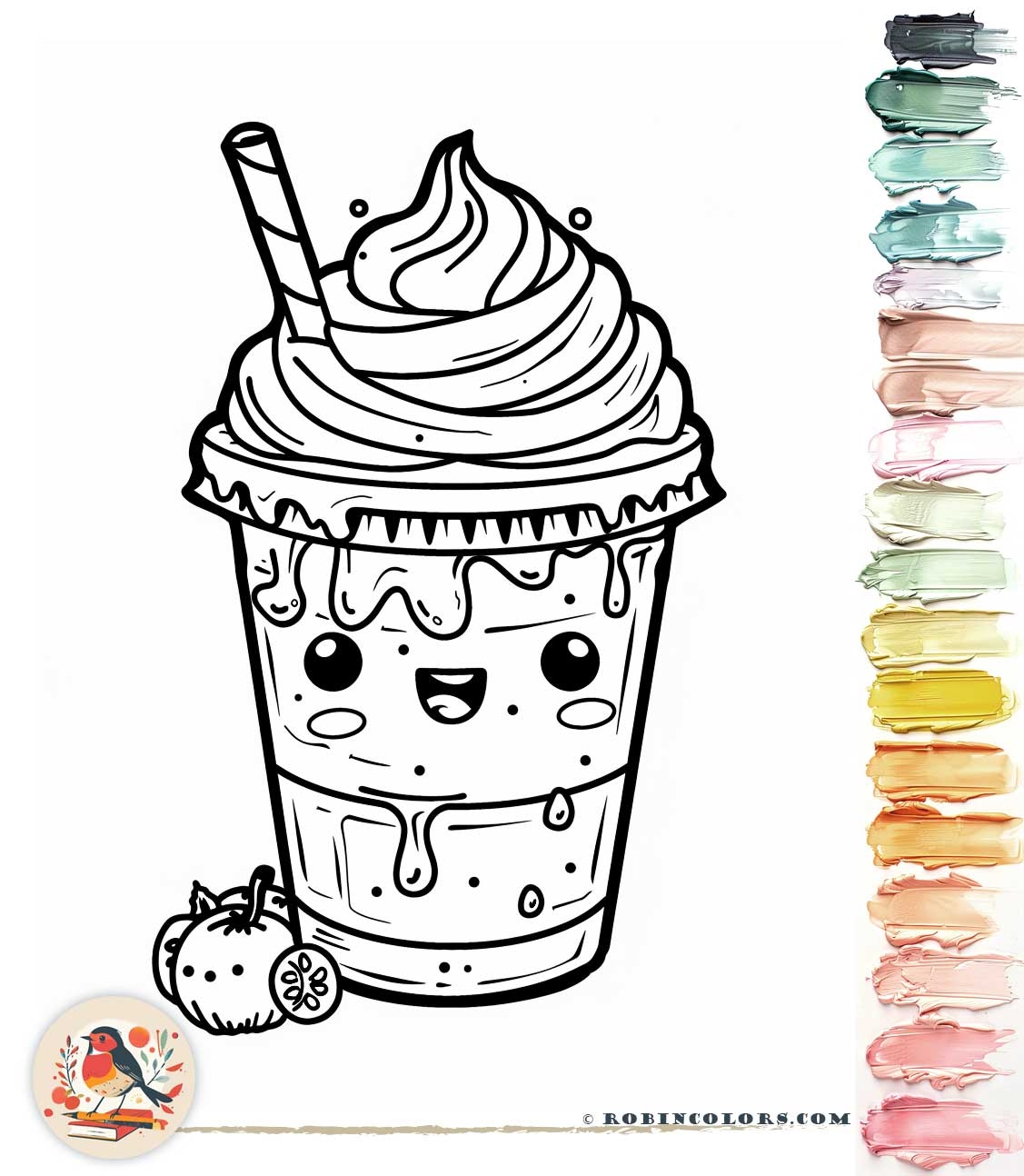 cute food coloring pages