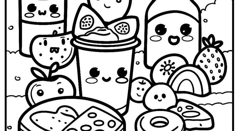 Cute Food Coloring Pages Free Coloring Pages