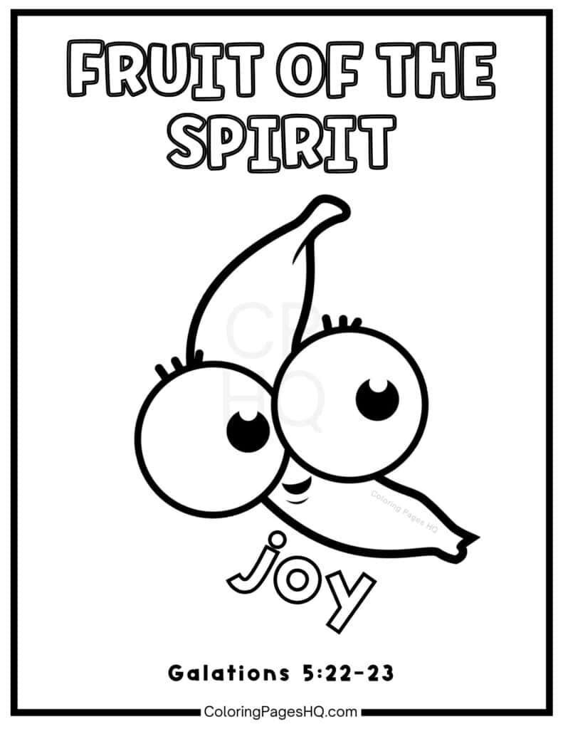 Cute Fruit Of The Spirit Coloring Pages Free PDF Printables Coloring Pages HQ