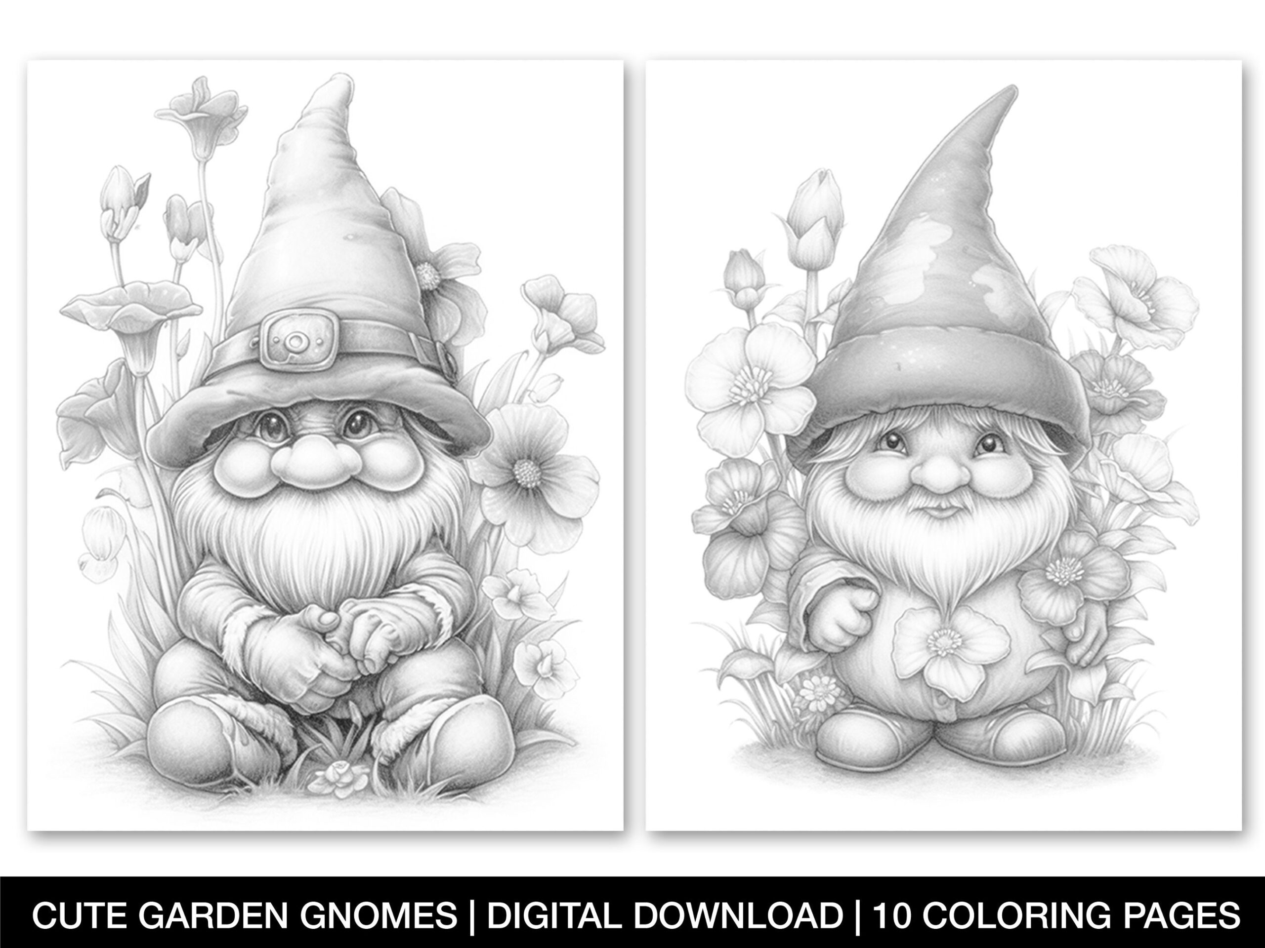 Cute Garden Gnomes Coloring Pages For Adults Printable Magical Gnomes 10 Grayscale Coloring Sheets Enchanted Gnomes Instant Download Etsy Cute Garden Gnomes Coloring Pages For Adults Printable Magical Gnomes 10 Grayscale Coloring Sheets Enchanted Gnomes Instant Download Etsy