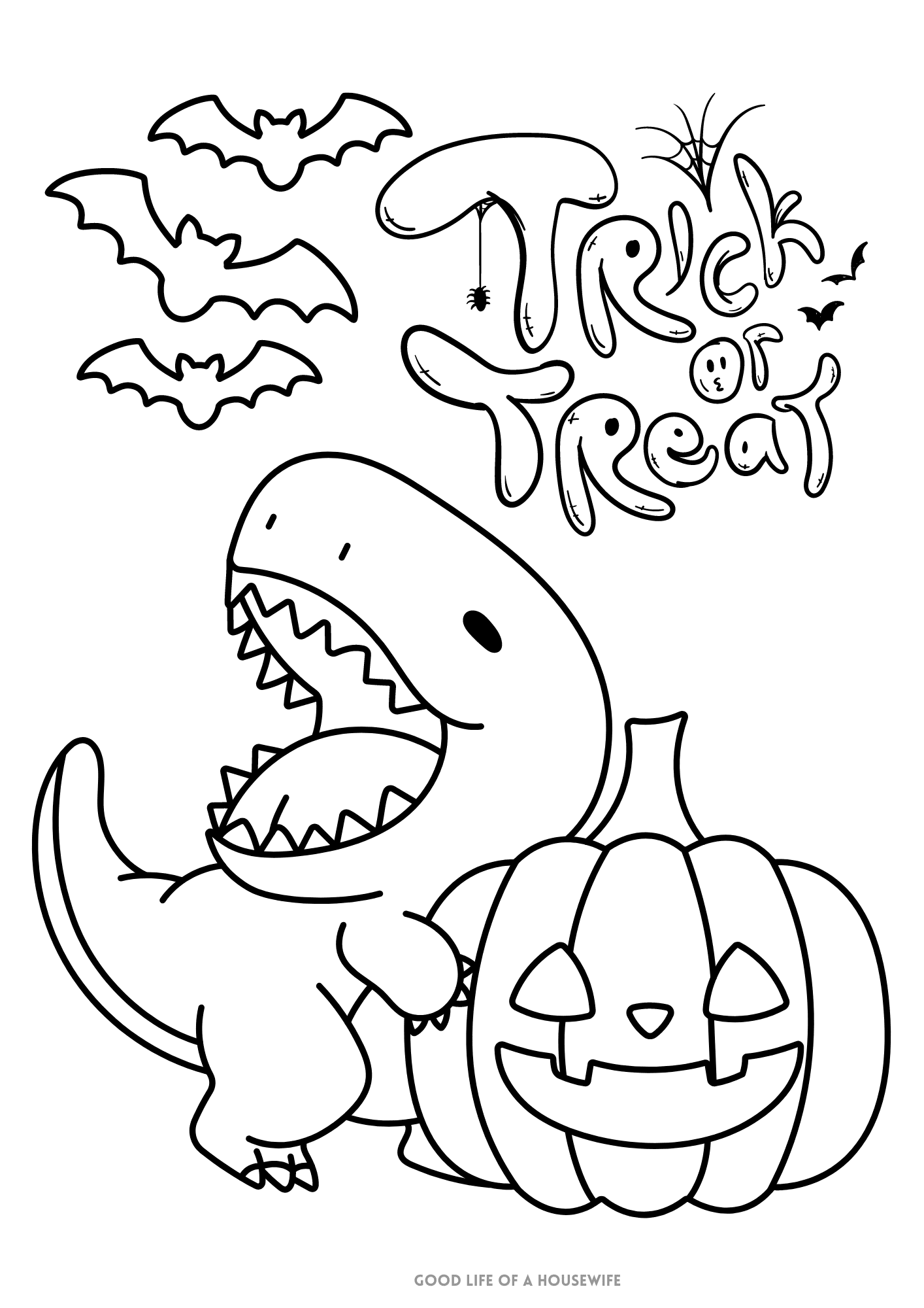 Cute Halloween Coloring Pages For Kids Good Life Of A Housewife Cute Halloween Coloring Pages For Kids Good Life Of A Housewife