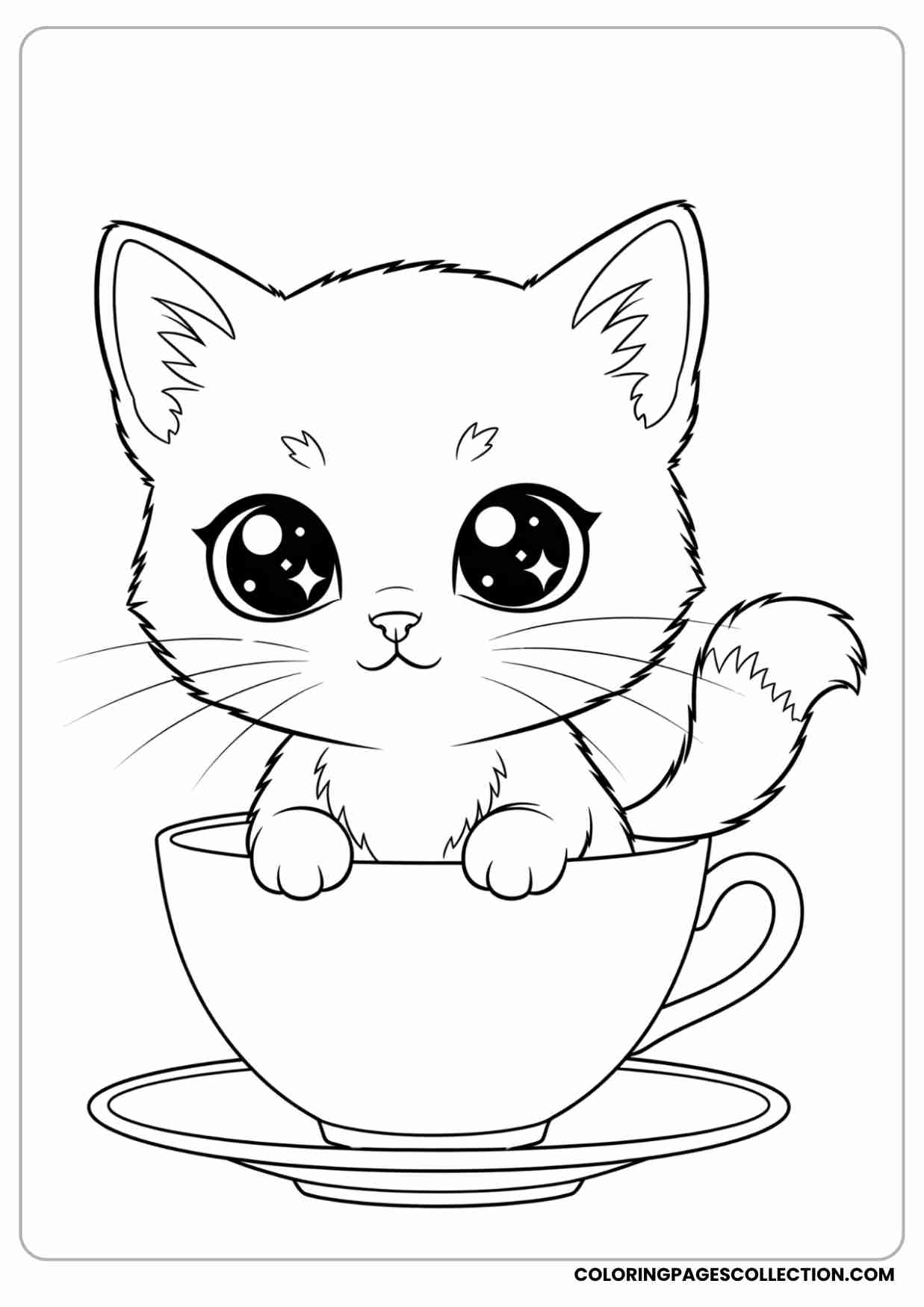 Cute Kitten Coloring Pages Printable Free Cute Kitten Coloring Pages Printable Free