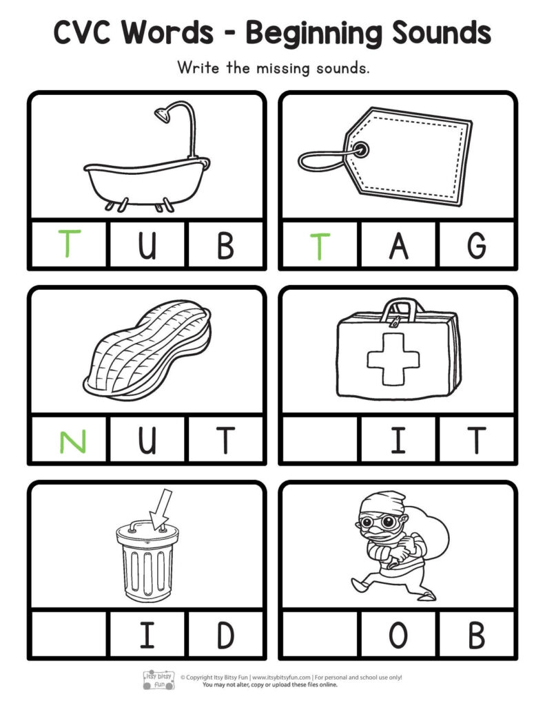 beginning sounds worksheet