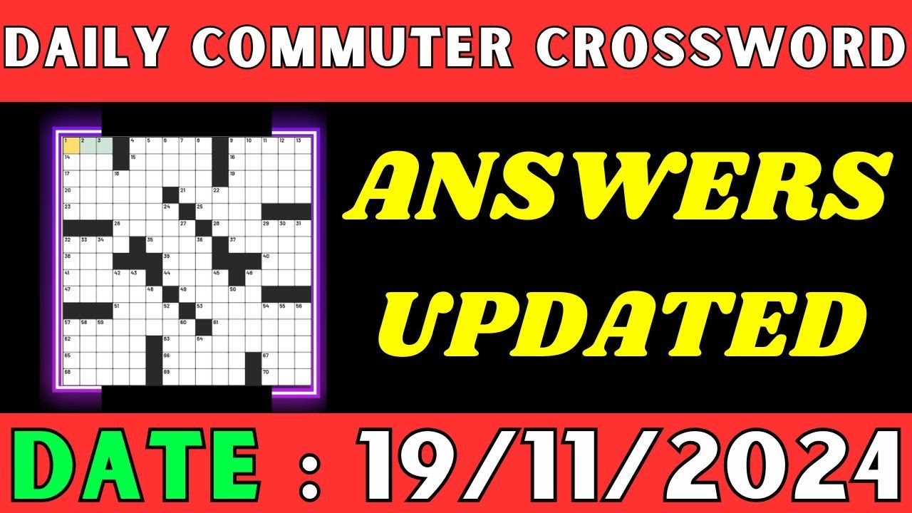 commuter crossword puzzle commuter crossword puzzle